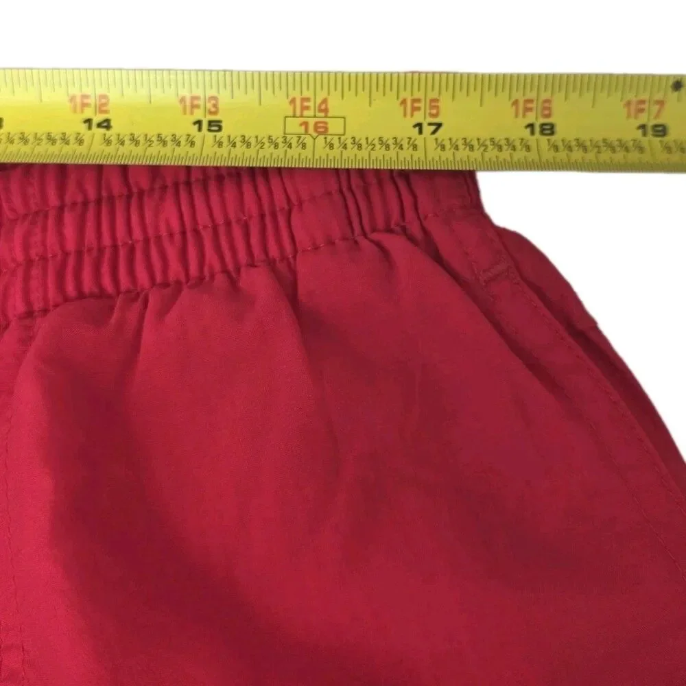 TYR The Finals Men's XXL Swim Trunks Mesh Lining Pockets Drawstring NWOT Red